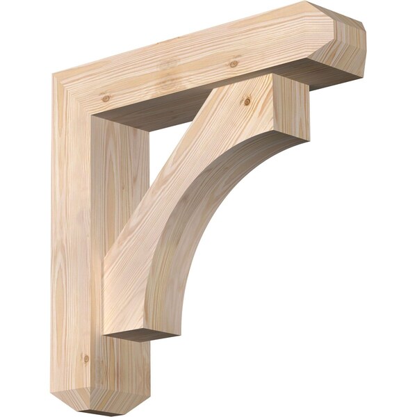 Ekena Millwork Westlake Craftsman Smooth Bracket w/ Offset Brace, Douglas Fir, 5 1/2"W x 22"D x 22"H BKT0604X22X22WTL04SDF - main